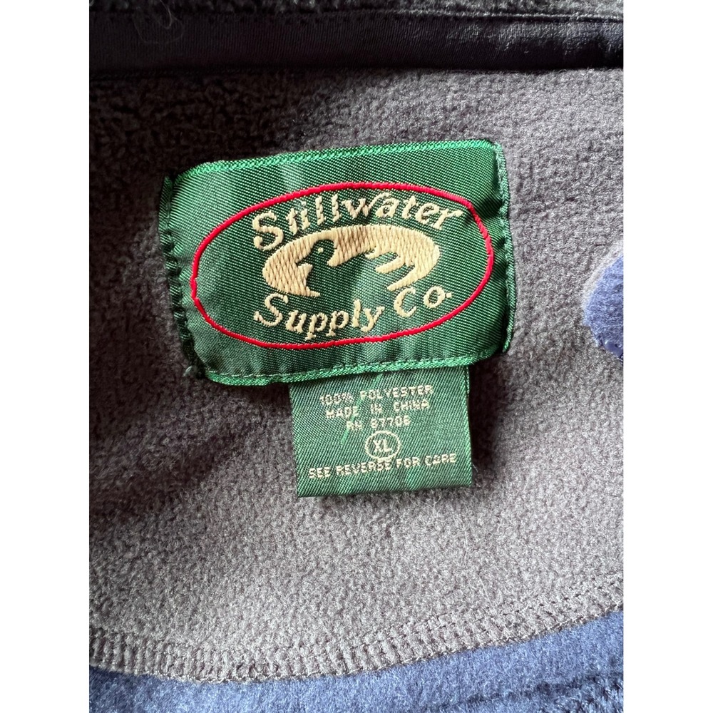 Stillwater Supply Co Mens Full Zip Fleece Jacket Marine Blue Cabelas Logo XL NEW - Picture 5 of 6